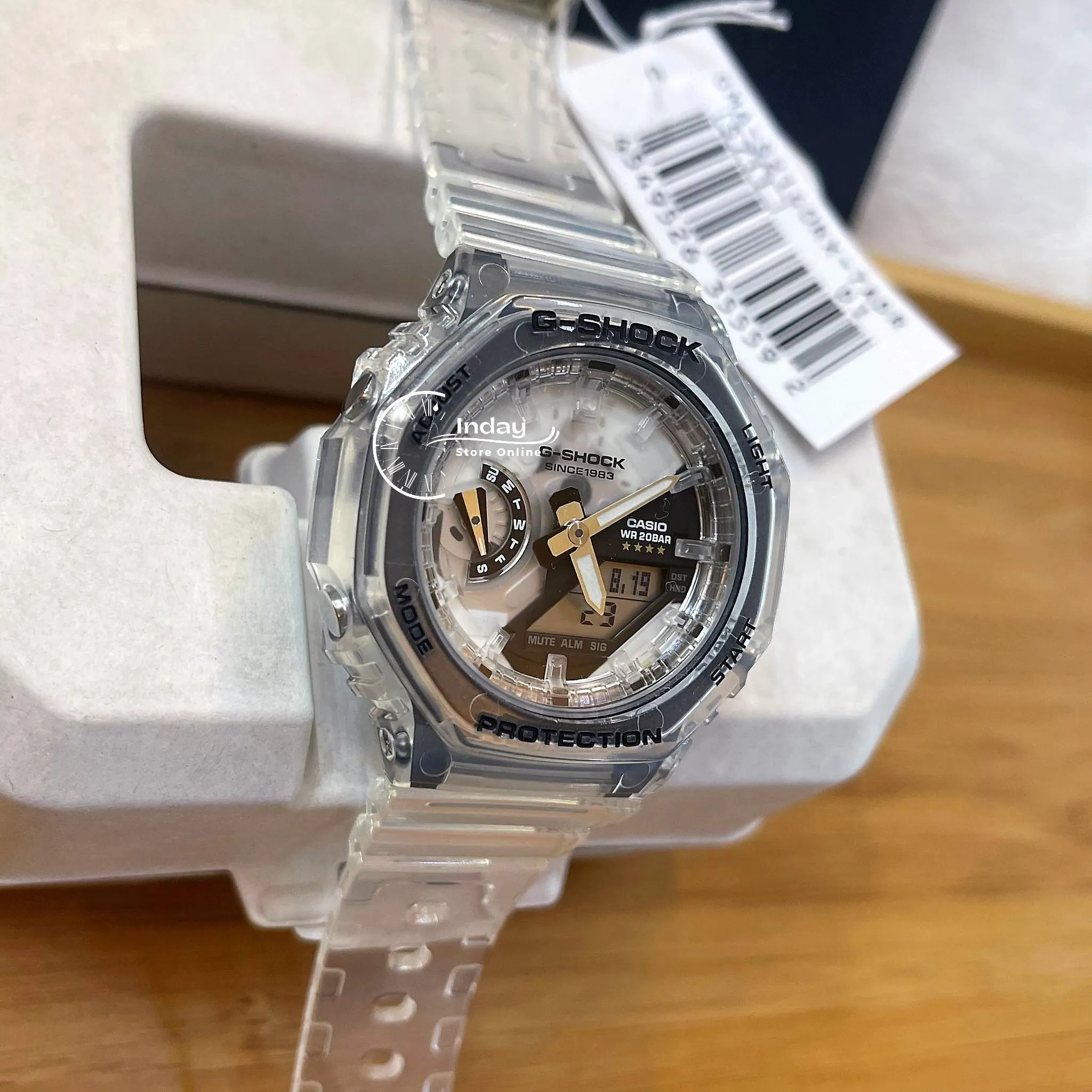 Casio G-Shock Men's Watch GA-2140RX-7A Analog-Digital 40th Anniversary CLEAR REMIX 2100 Series