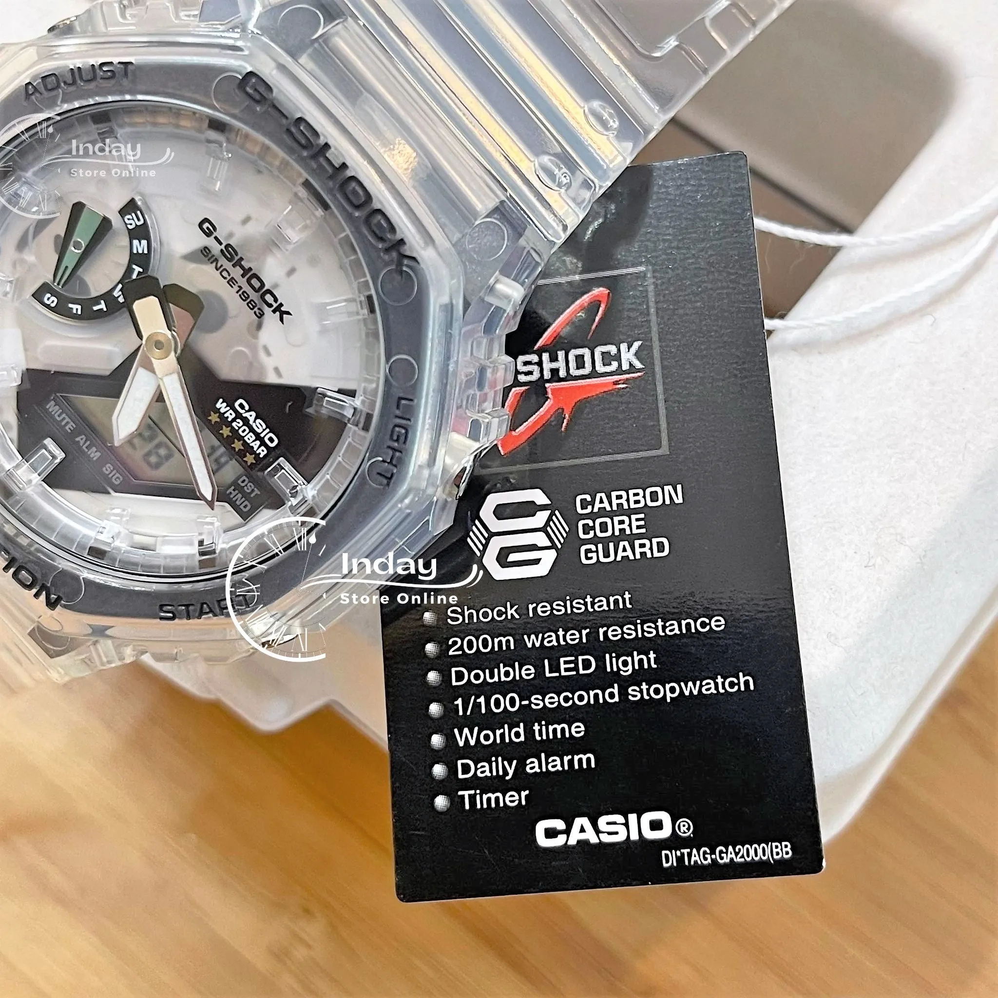 Casio G-Shock Men's Watch GA-2140RX-7A Analog-Digital 40th Anniversary CLEAR REMIX 2100 Series