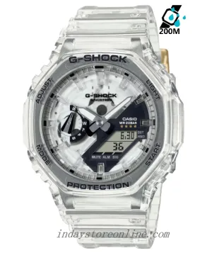 Casio G-Shock Men's Watch GA-2140RX-7A Analog-Digital 40th Anniversary CLEAR REMIX 2100 Series
