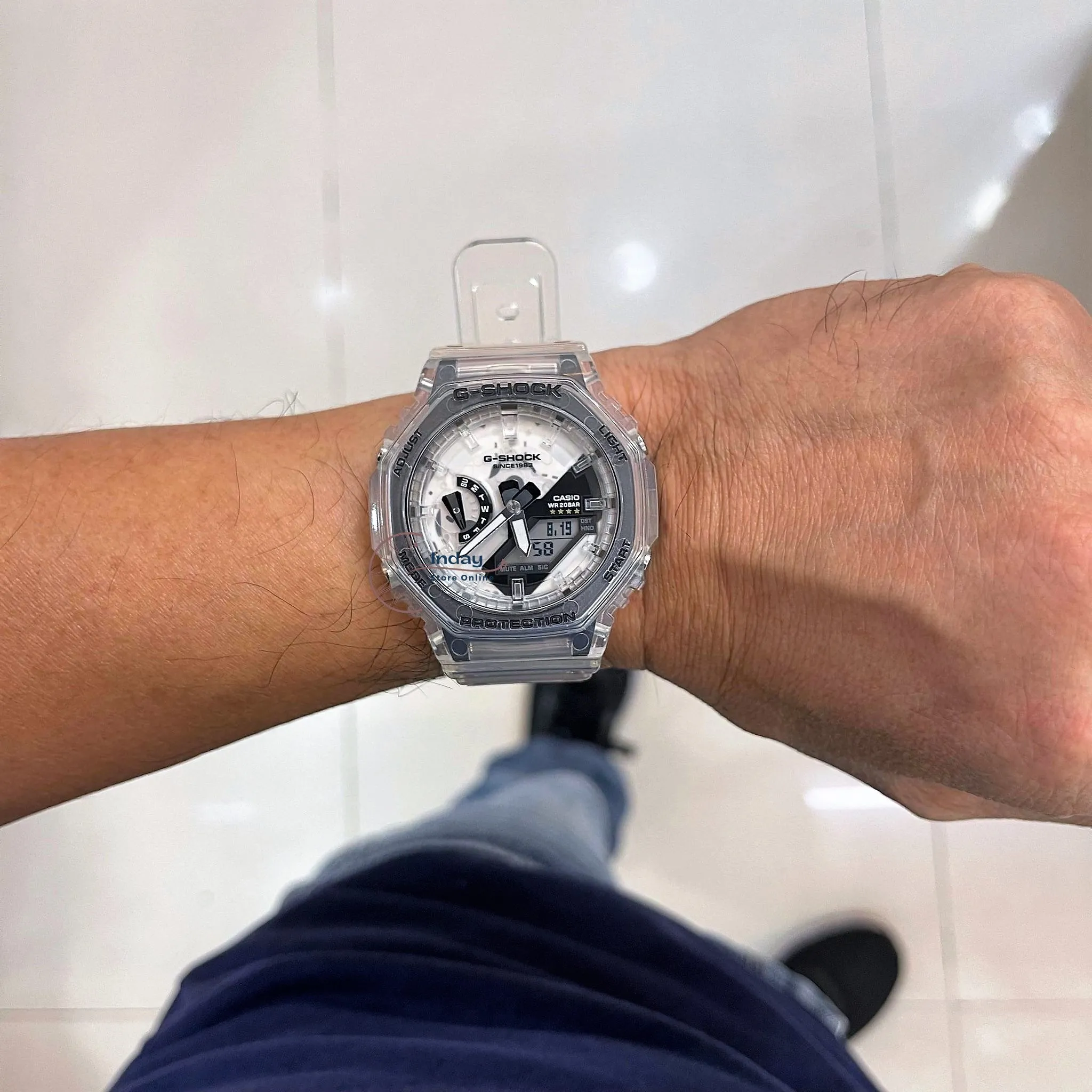 Casio G-Shock Men's Watch GA-2140RX-7A Analog-Digital 40th Anniversary CLEAR REMIX 2100 Series