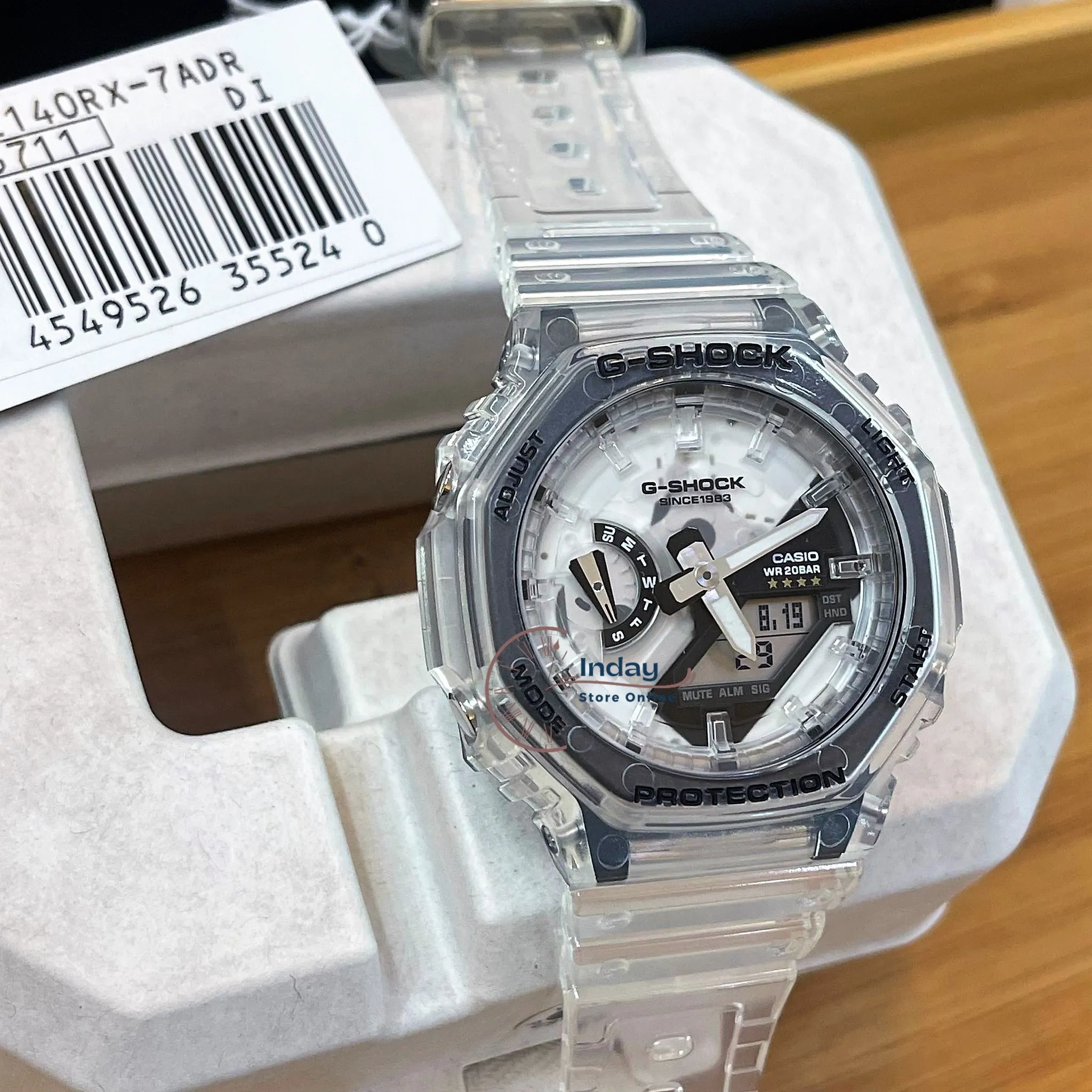 Casio G-Shock Men's Watch GA-2140RX-7A Analog-Digital 40th Anniversary CLEAR REMIX 2100 Series