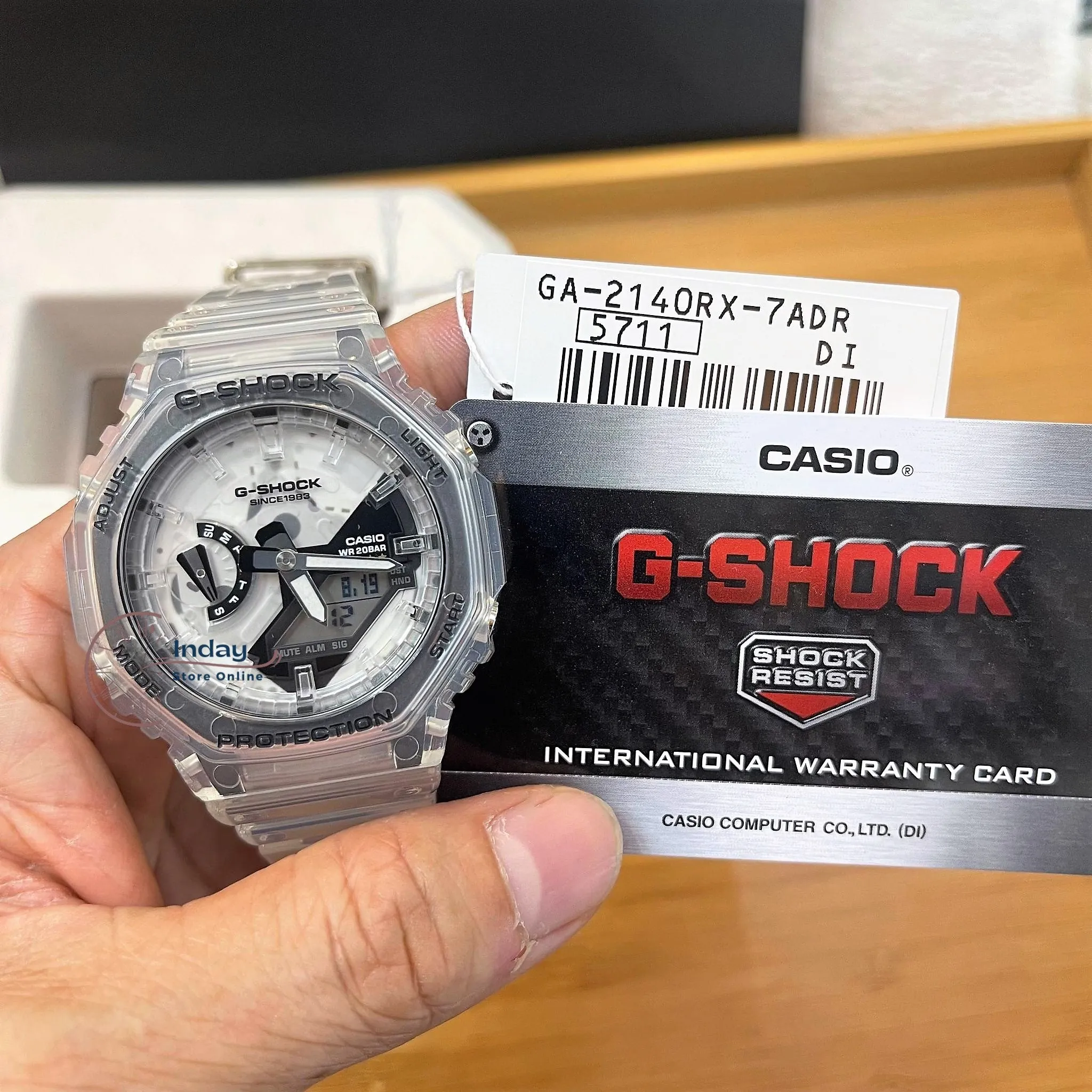 Casio G-Shock Men's Watch GA-2140RX-7A Analog-Digital 40th Anniversary CLEAR REMIX 2100 Series