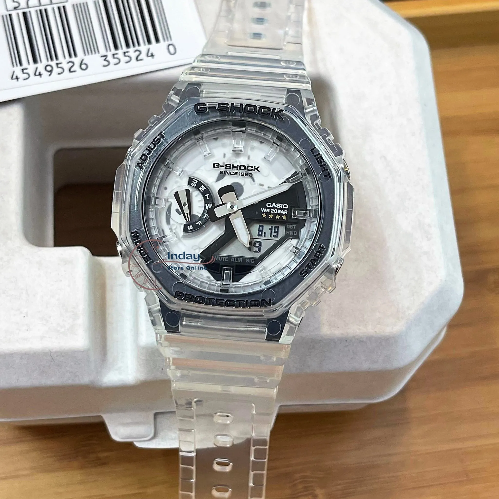 Casio G-Shock Men's Watch GA-2140RX-7A Analog-Digital 40th Anniversary CLEAR REMIX 2100 Series