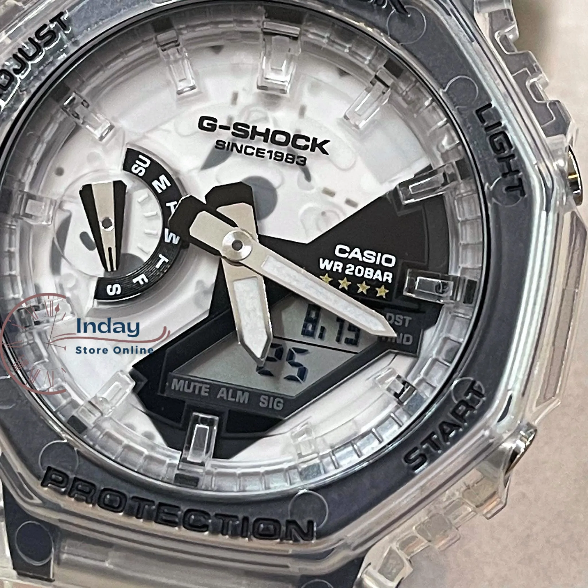 Casio G-Shock Men's Watch GA-2140RX-7A Analog-Digital 40th Anniversary CLEAR REMIX 2100 Series
