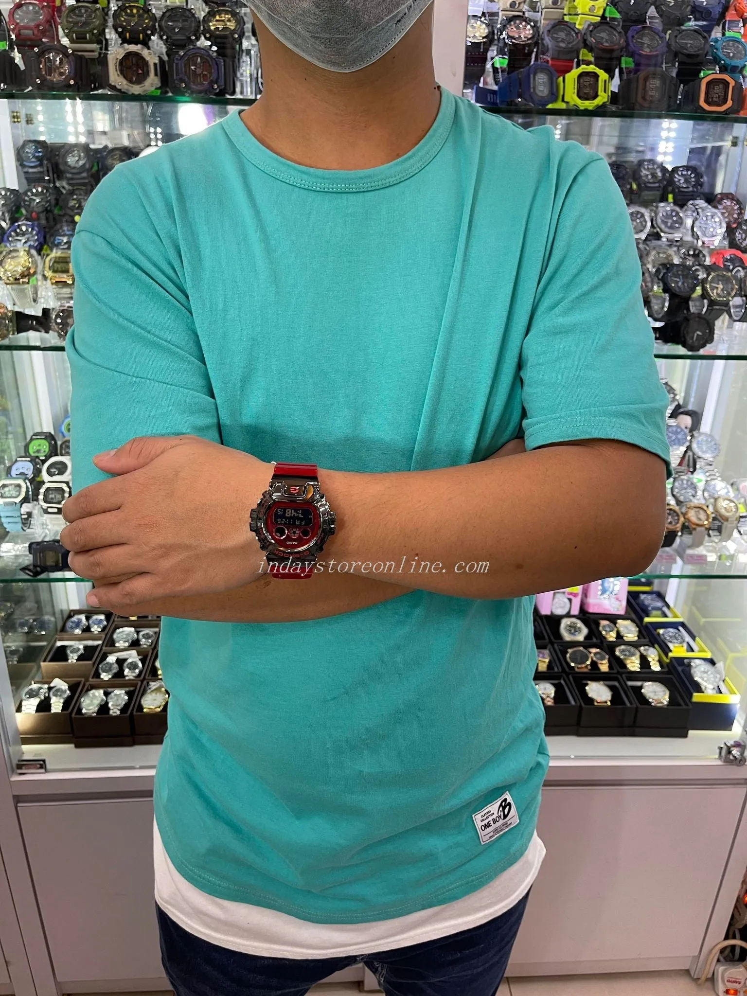 Casio G-Shock Men's Watch GM-6900B-4 Digital 6900 Series Resin Band Shock Resistant Mineral Glass