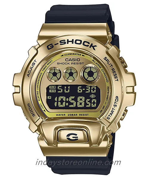 Casio G-Shock Men's Watch GM-6900G-9 Digital 6900 Series Resin Band Shock Resistant Mineral Glass