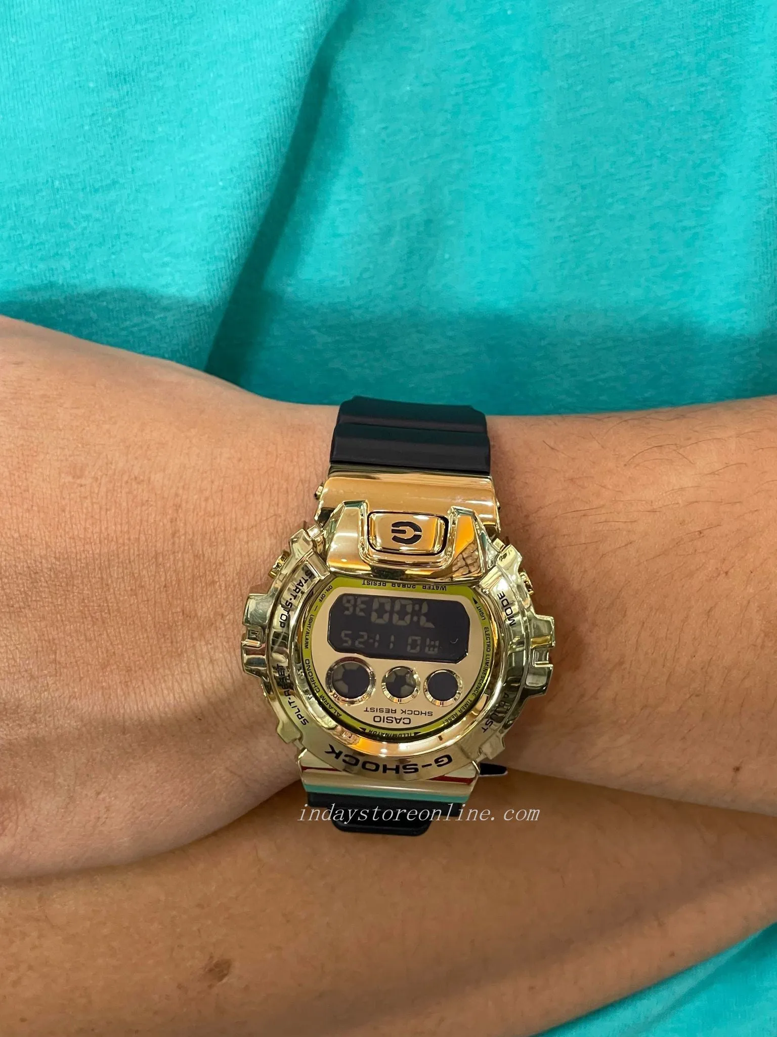 Casio G-Shock Men's Watch GM-6900G-9 Digital 6900 Series Resin Band Shock Resistant Mineral Glass