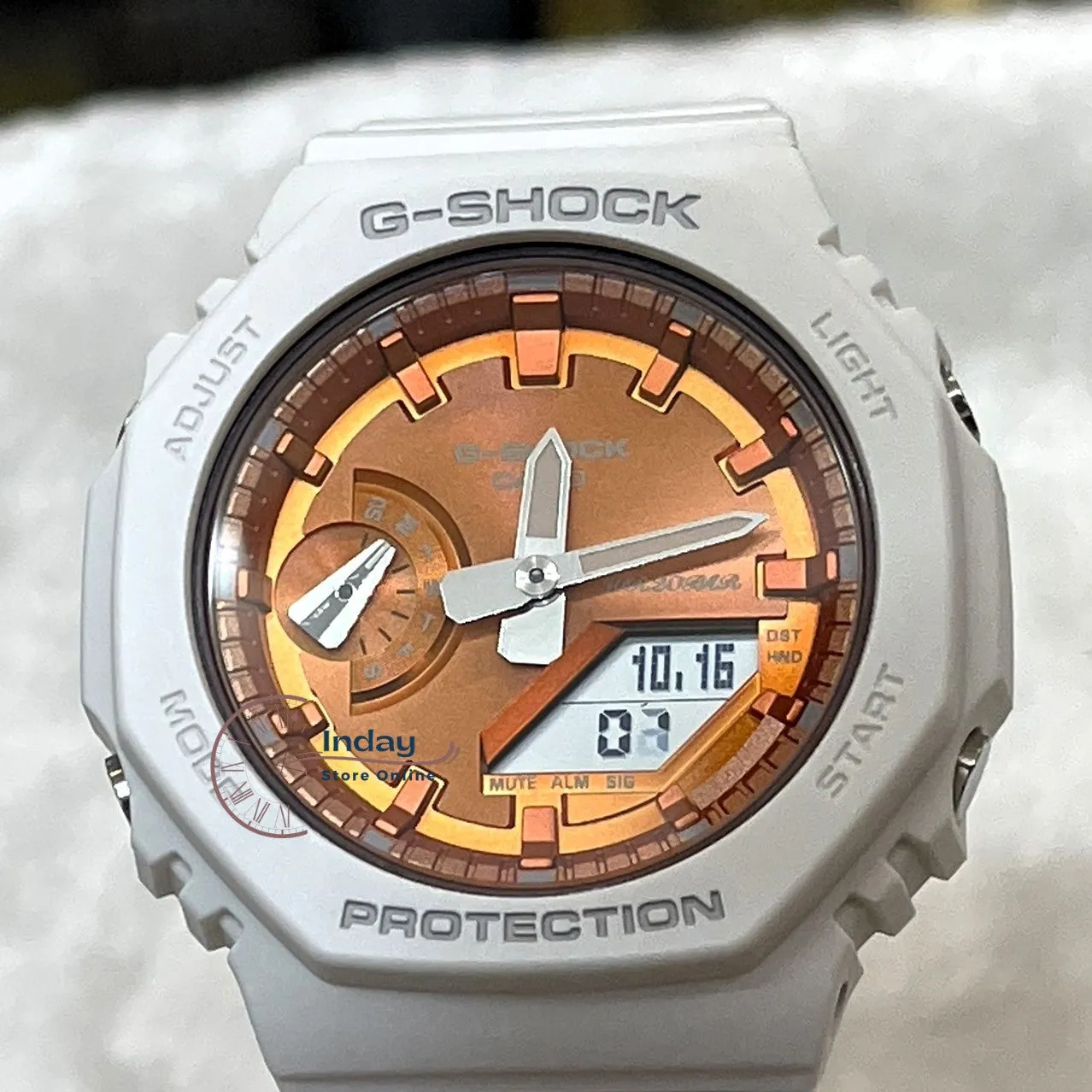 Casio G-Shock Women's Watch GMA-S2100WS-7A Analog-Digital Seasonal Collection 2023 Shock Resistant Carbon Core Guard Structure