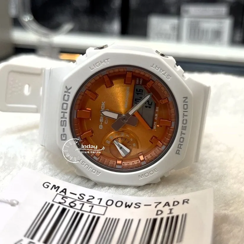Casio G-Shock Women's Watch GMA-S2100WS-7A Analog-Digital Seasonal Collection 2023 Shock Resistant Carbon Core Guard Structure