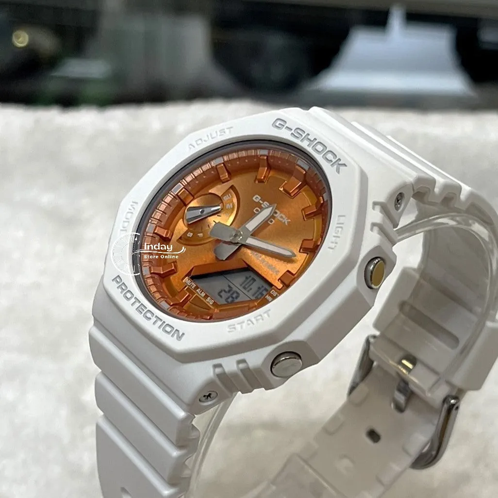 Casio G-Shock Women's Watch GMA-S2100WS-7A Analog-Digital Seasonal Collection 2023 Shock Resistant Carbon Core Guard Structure