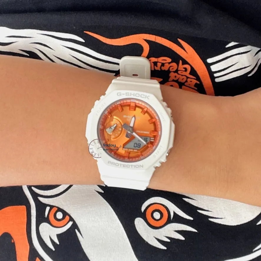 Casio G-Shock Women's Watch GMA-S2100WS-7A Analog-Digital Seasonal Collection 2023 Shock Resistant Carbon Core Guard Structure