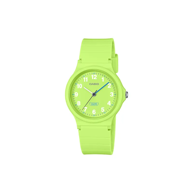 Casio Pop Series Women Analog Watch LQ-24B-3B Green Resin Strap