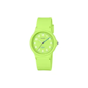 Casio Pop Series Women Analog Watch LQ-24B-3B Green Resin Strap