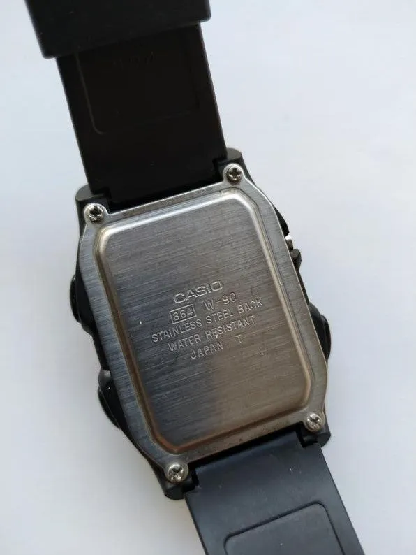 Casio W-90 Module 864 Alarm Chronograph Digital Wristwatch