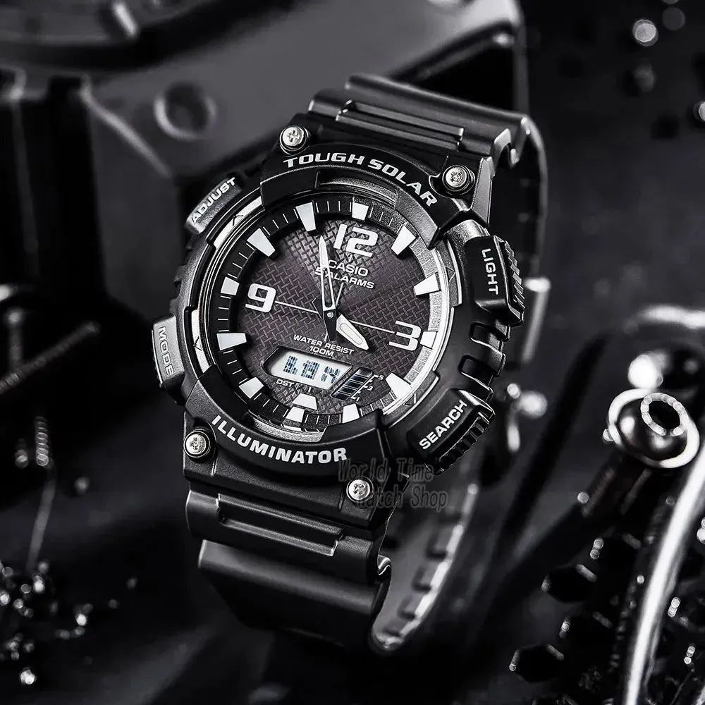 Casio watch for men Solar energy top luxury watch set LED military digital watches sport 100m Waterproof quartz men watch AQS810