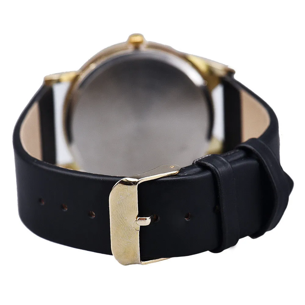 CAT With Glasses Analog Quartz Dial Wrist Watch For Women