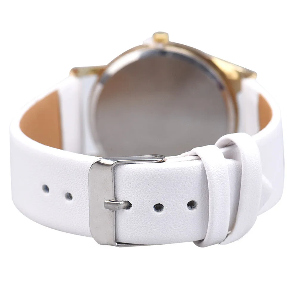 CAT With Glasses Analog Quartz Dial Wrist Watch For Women