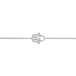 Chopard White Gold Diamond Hamsa Hand Charm Bracelet