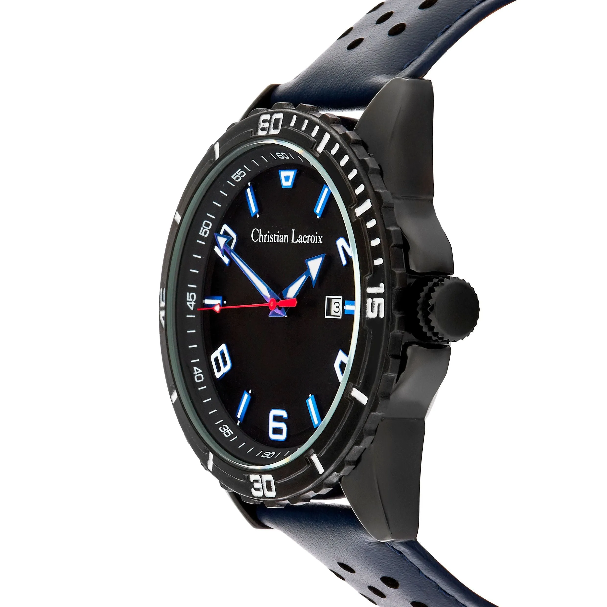 CHRISTIAN LACROIX LMD489N - Date watch Sol Navy & Black