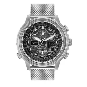Citizen Promaster Navihawk A-T Mens Eco Drive Stainless Steel Mesh Strap Watch