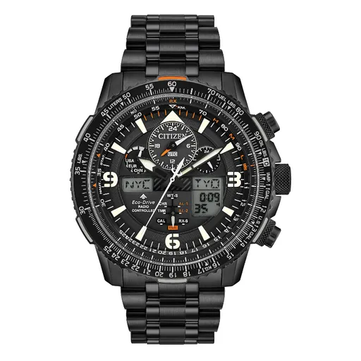 Citizen Promaster Skyhawk A-T Mens Eco Drive Chronograph Black Tone Watch