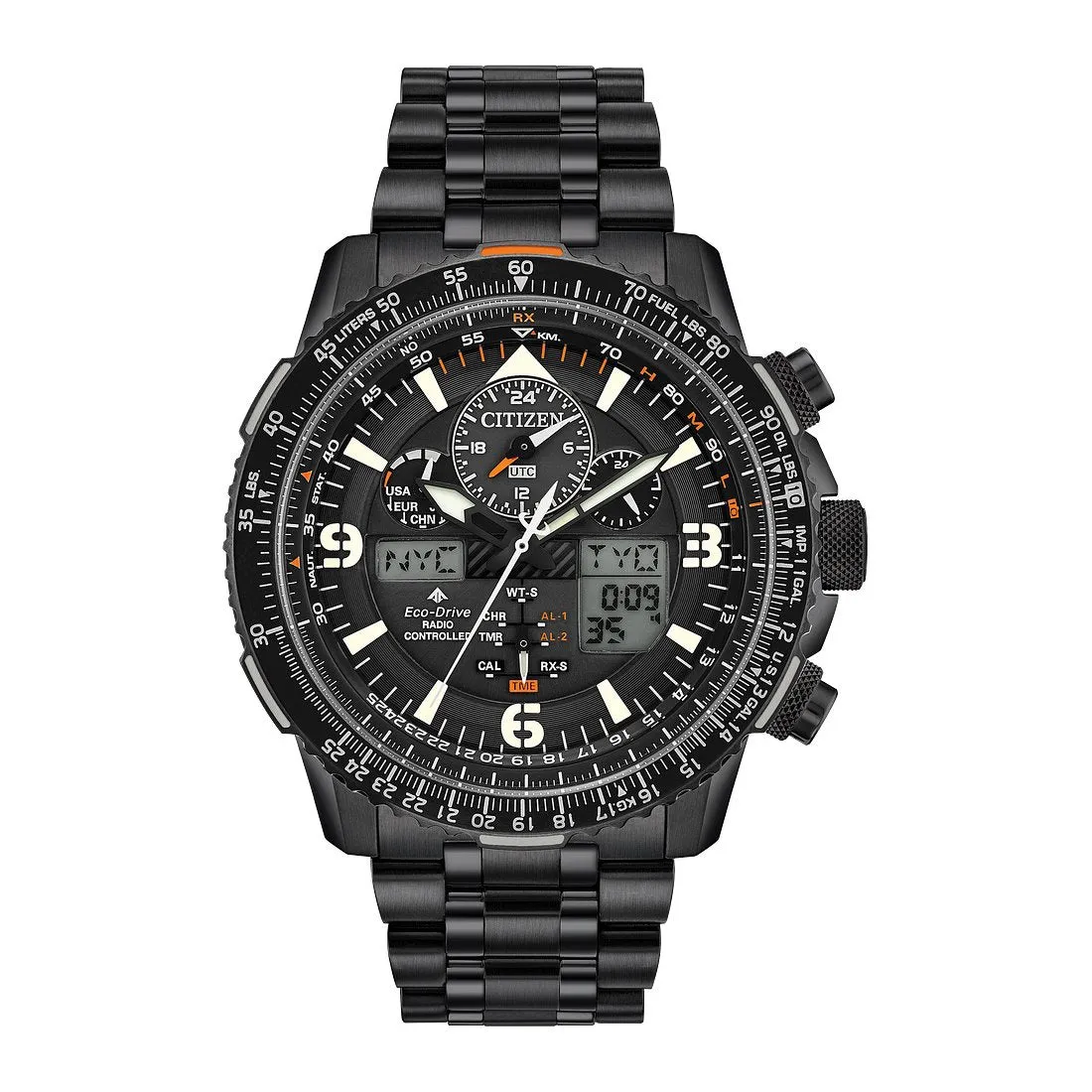Citizen Promaster Skyhawk A-T Mens Eco Drive Chronograph Black Tone Watch
