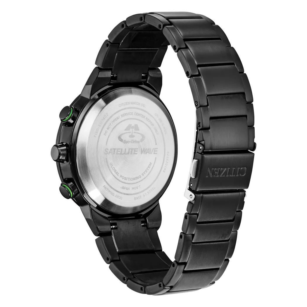 Citizen Satellite Wave GPS Freedom Mens Eco Drive Black Tone Watch