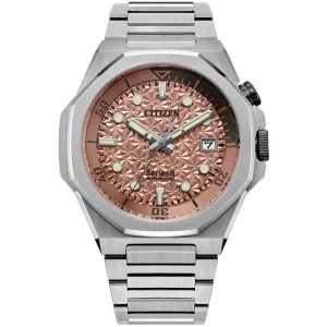 Citizen Series8 890 Salmon Dial Steel Bracelet Men's Watch NB6066-51W