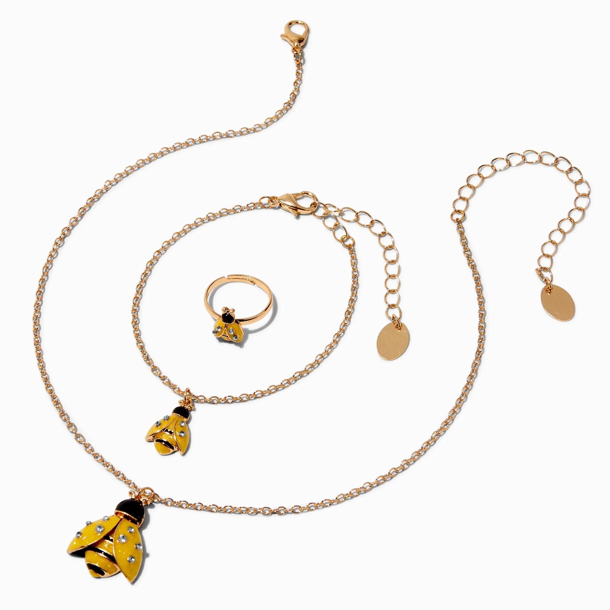 Claire's Club Bumblebee Jewelry Set | 3 Pack | Gold