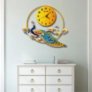 Clocks and Watches Wall Clocks Living Room Porch Home Personality Creative Peacock Decoration Clock Modern Minimalist Mute Wall Hanging Watch
