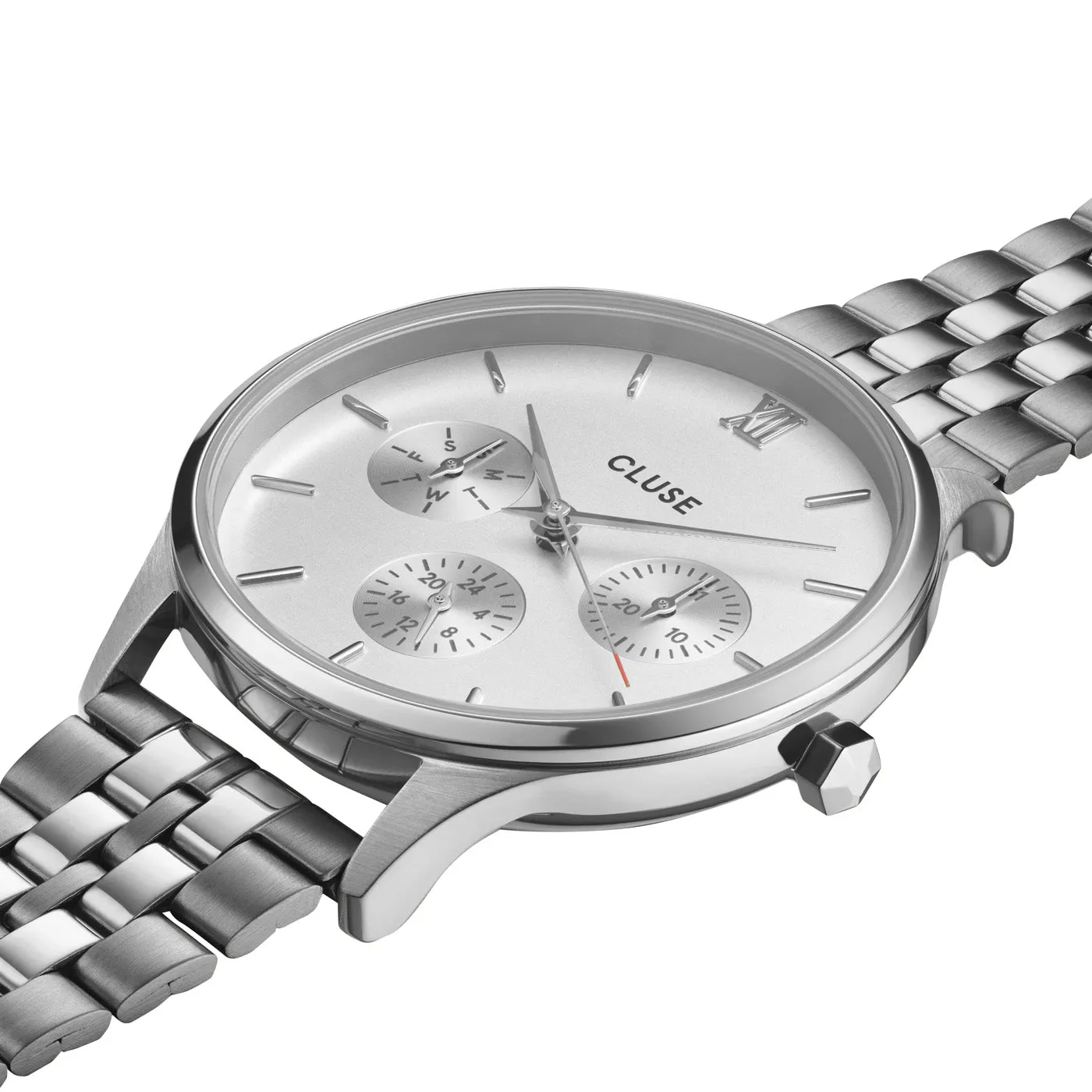 Cluse Minuit Multifunction Silver Watch