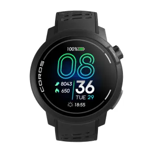 COROS Pace Pro Silicone Strap GPS Sport Watch Black