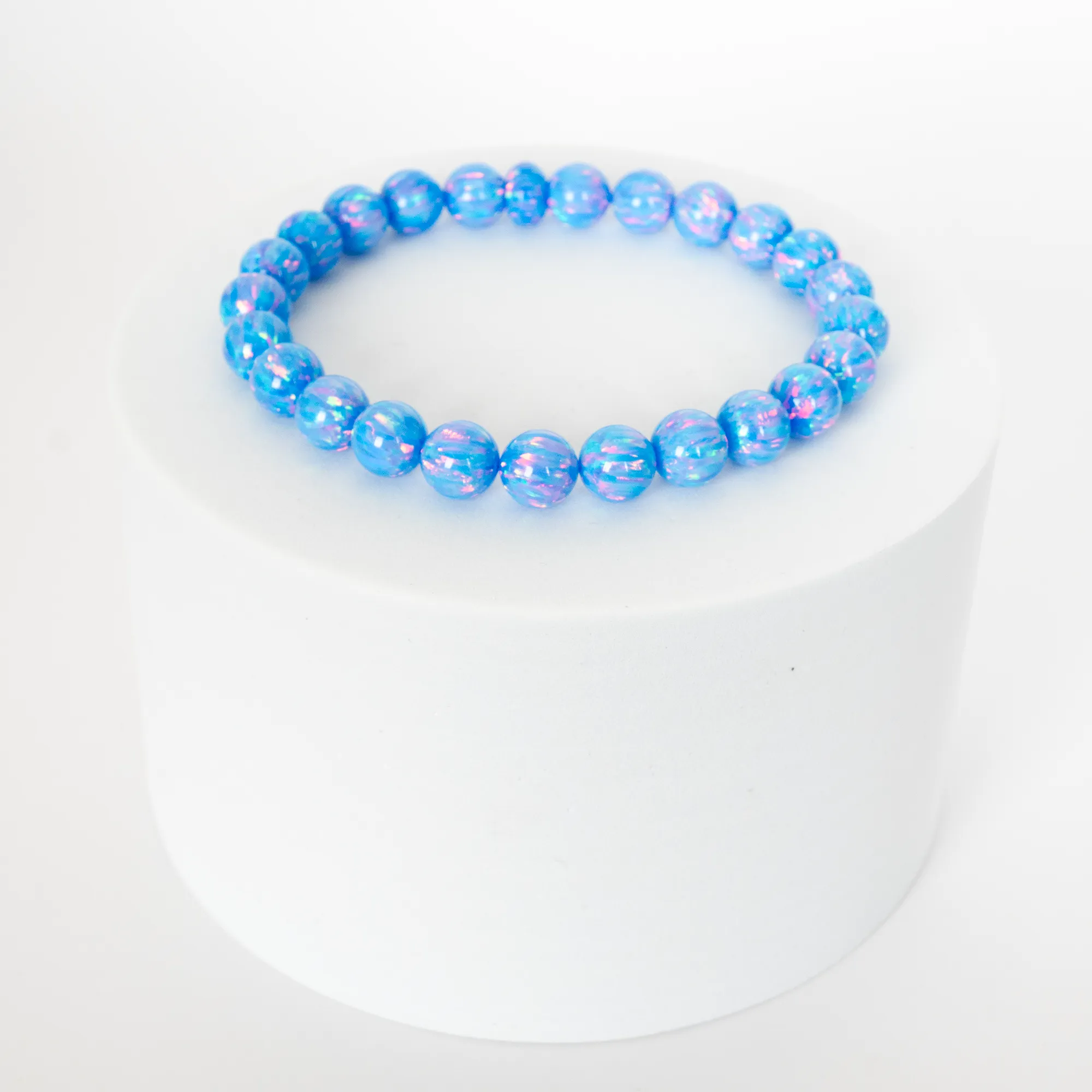 Cotton Candy Opal Beaded Bracelet