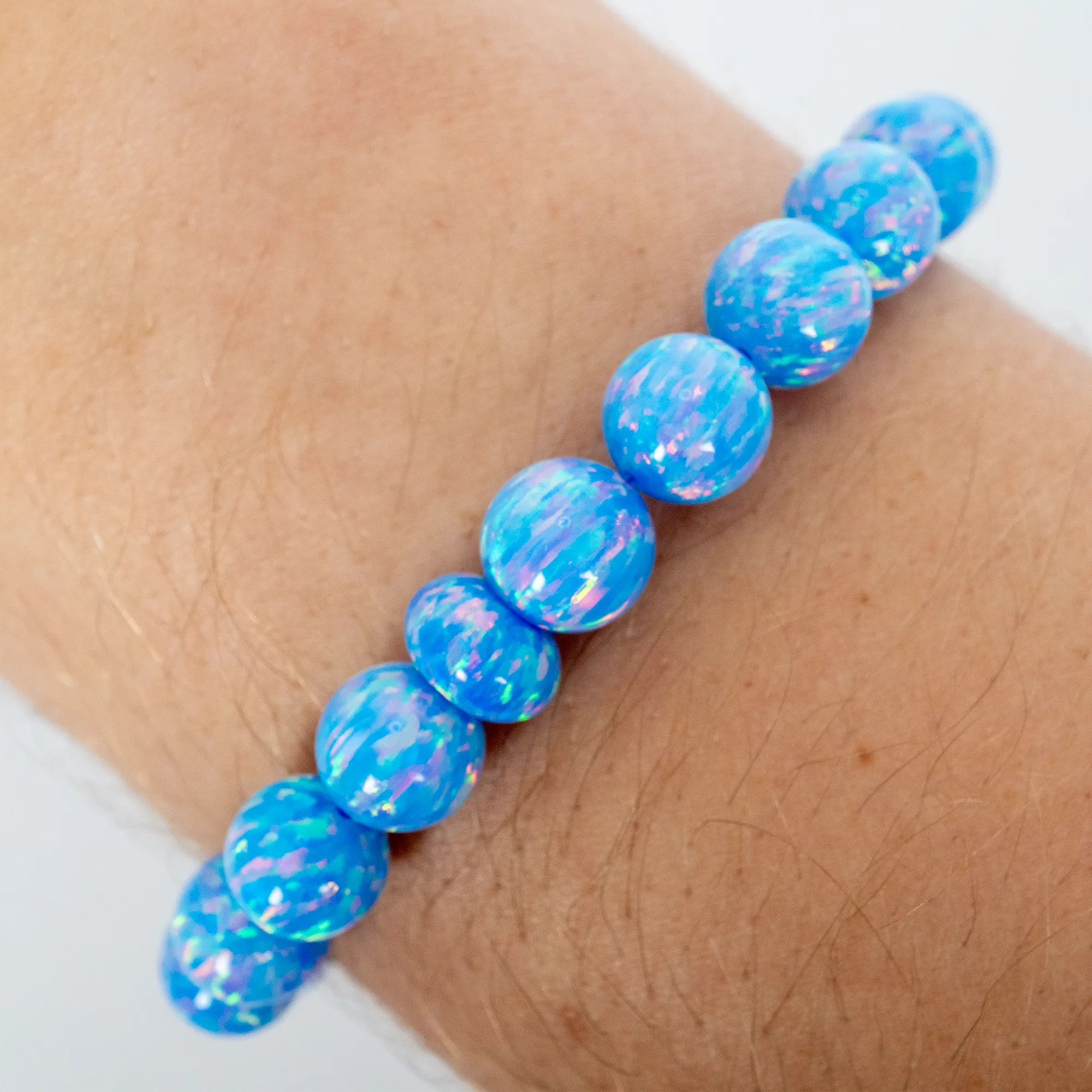 Cotton Candy Opal Beaded Bracelet