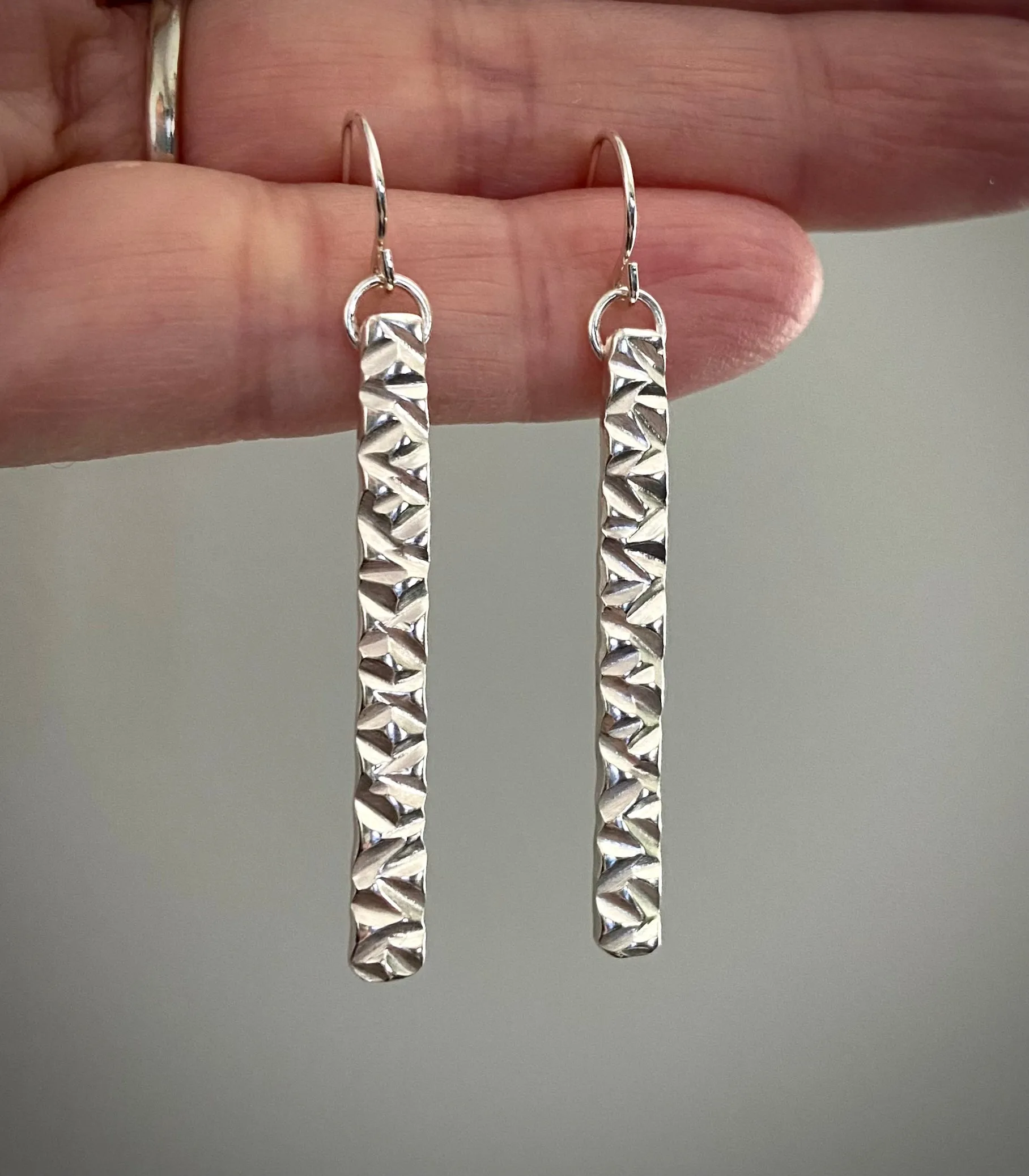 Crackle Bar Earrings