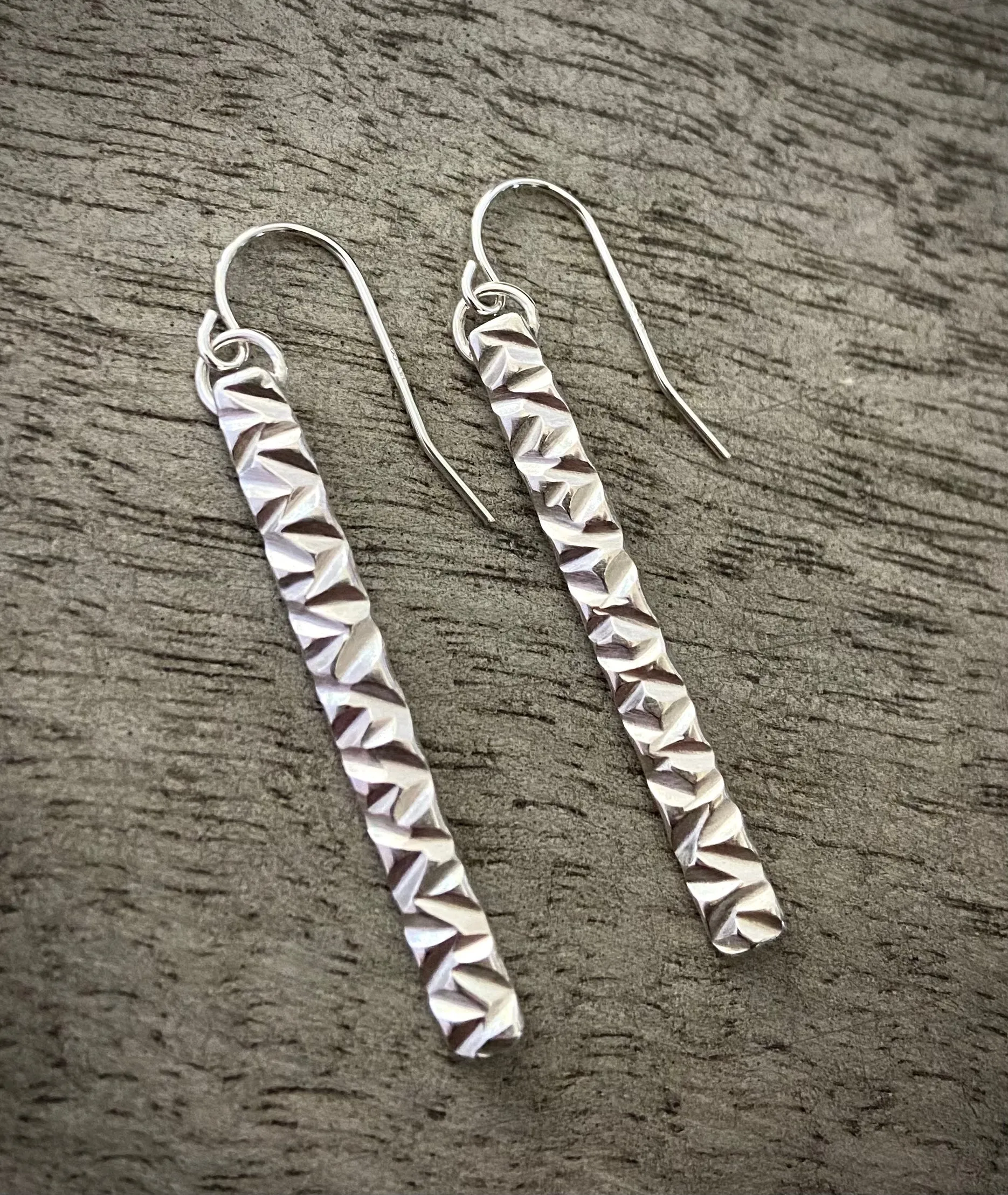 Crackle Bar Earrings
