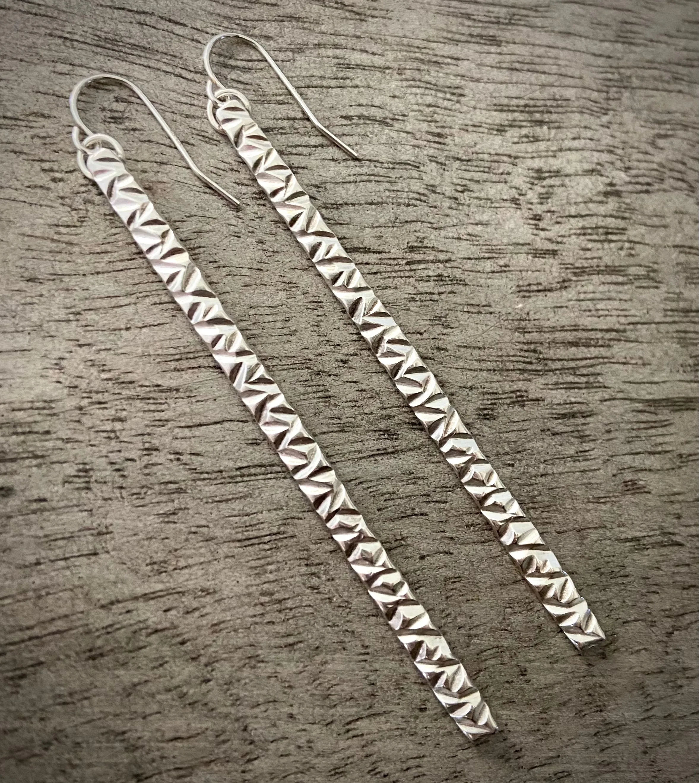 Crackle Bar Earrings