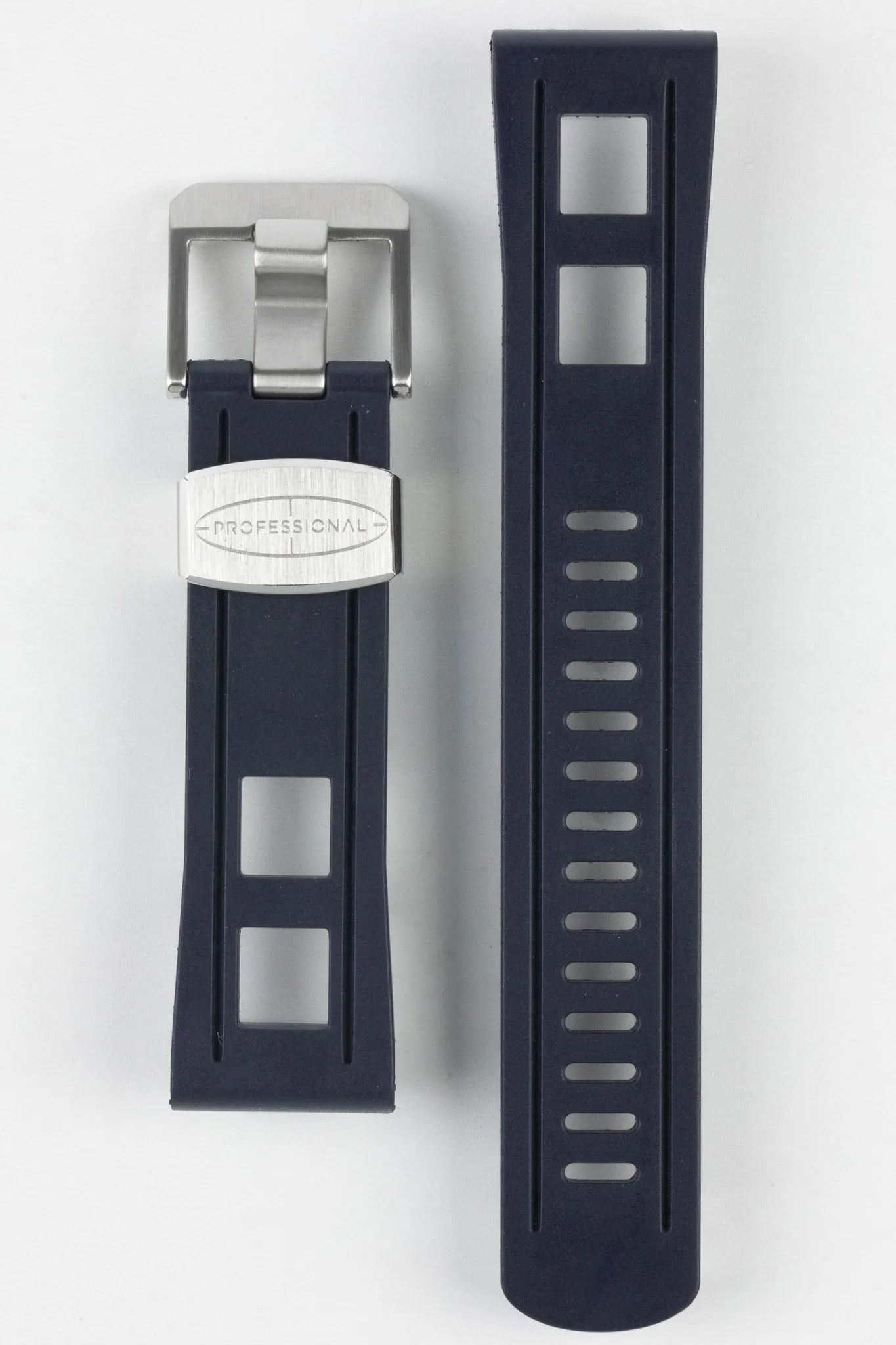 CRAFTER BLUE CB01 Navy Blue Rubber Watch Strap