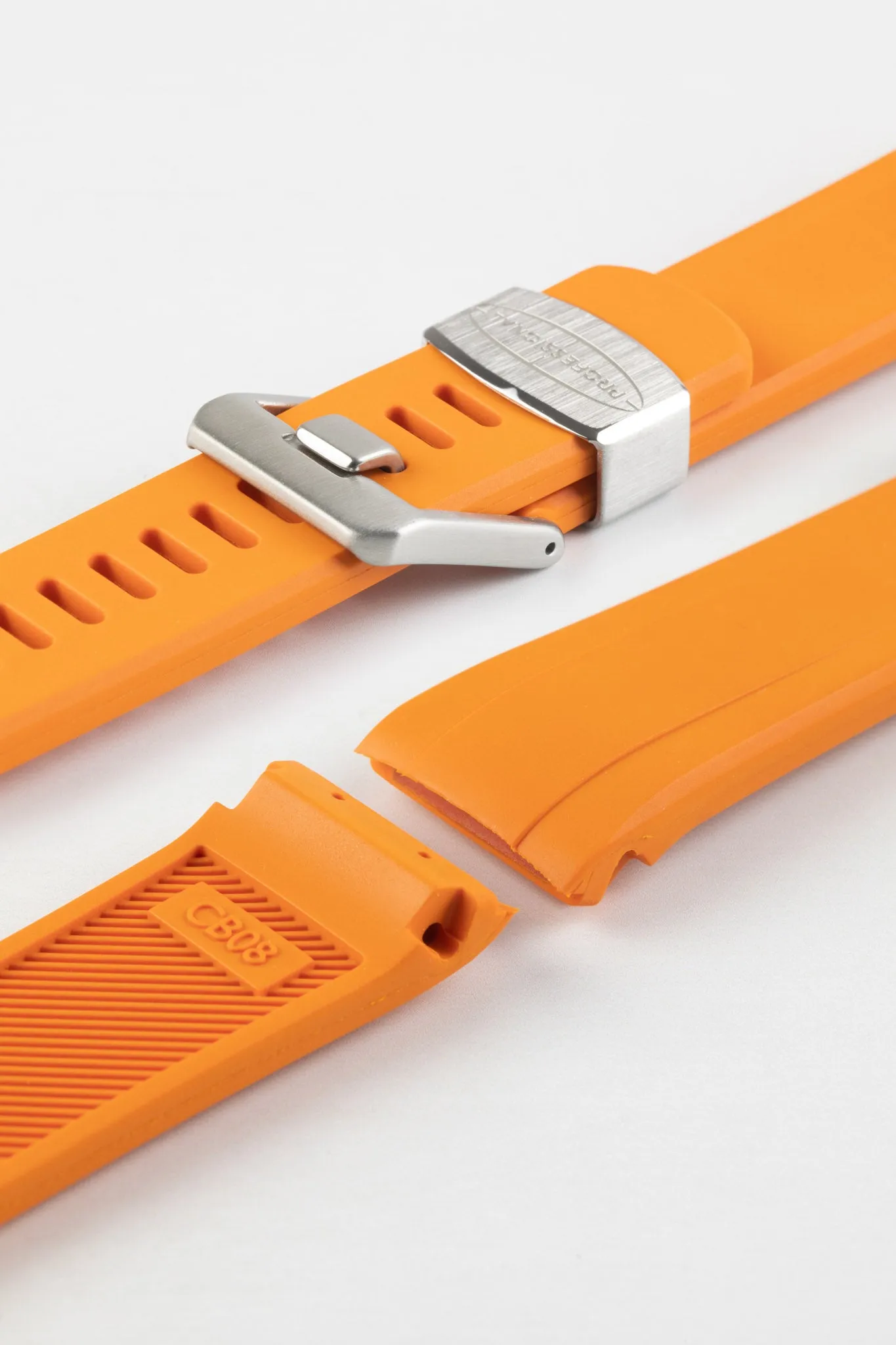 CRAFTER BLUE CB08 Rubber Watch Strap for Seiko "New" Turtle Series – ORANGE