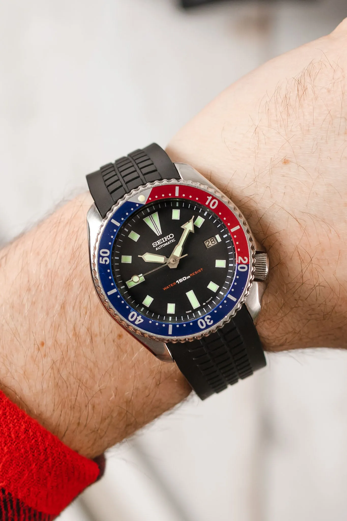 CRAFTER BLUE CB11 'Aquanaut' Rubber Watch Strap for Seiko SKX Series – BLACK