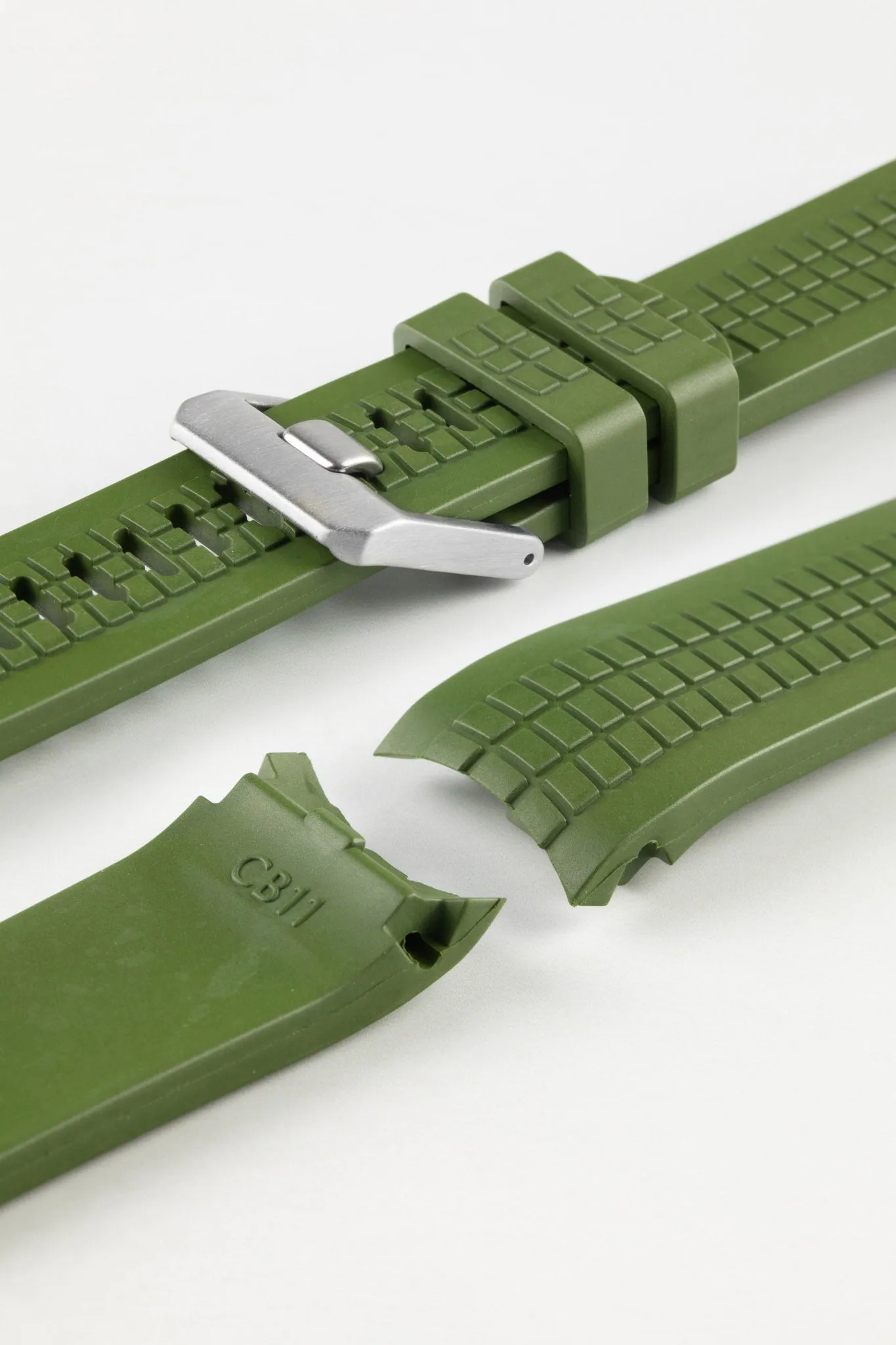 CRAFTER BLUE CB11 'Aquanaut' Rubber Watch Strap for Seiko SKX Series – GREEN