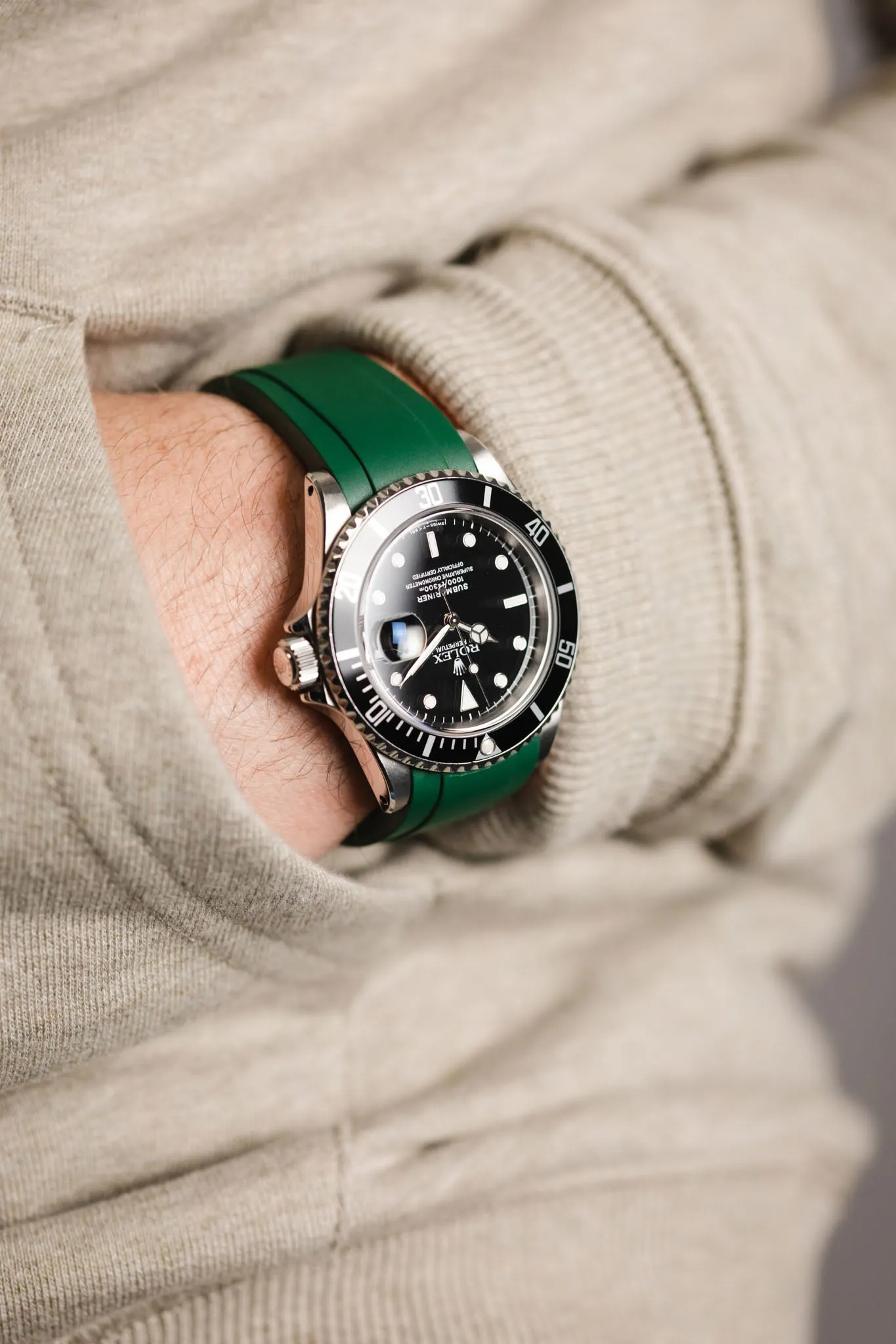 CRAFTER BLUE RX01 Rubber Watch Strap for Rolex Watches – GREEN