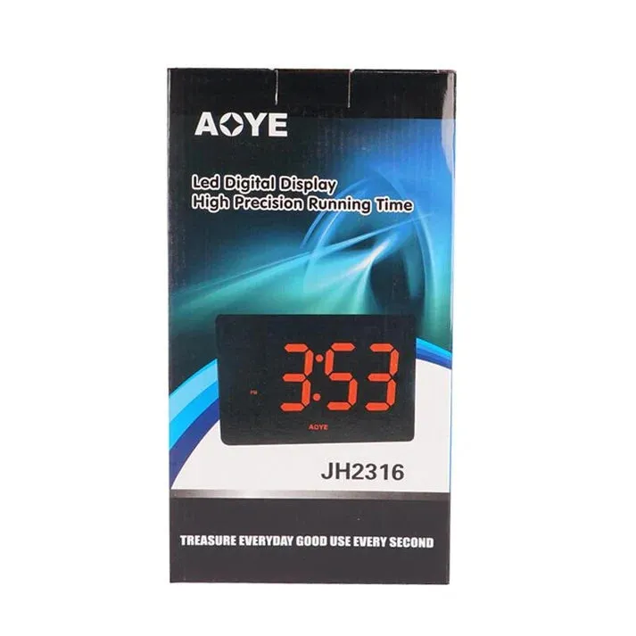 Crony JH-2316 clock Simple Digital Wall Clock with Led Alarm Clock, Shows Calendar Month Day