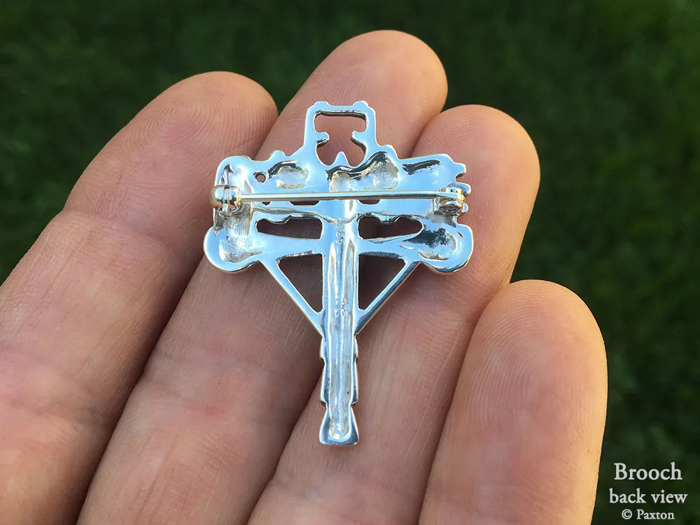 Crossbow Brooch Pin Sterling Silver