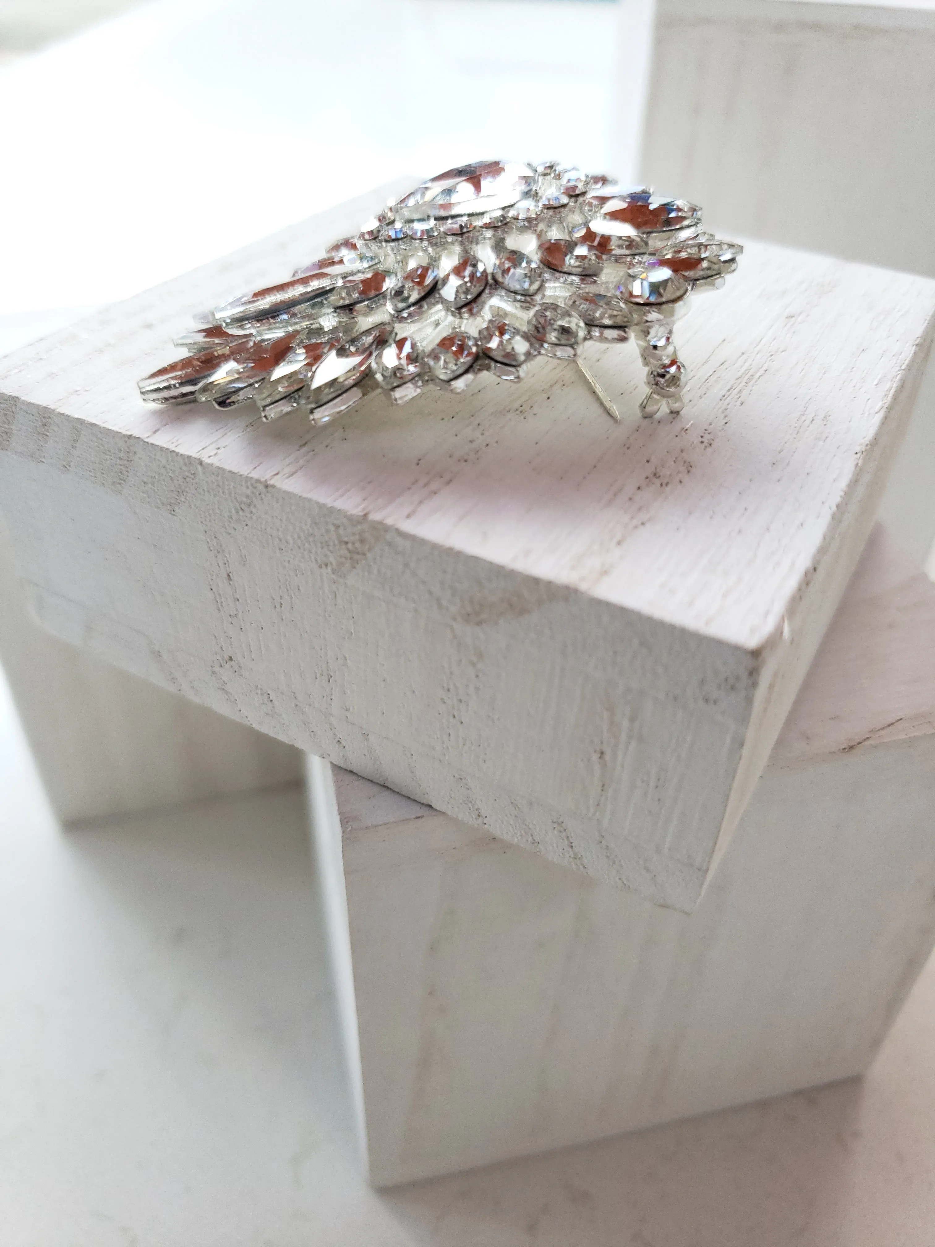 Crystal Pear Blaze Brooch - 3 Colors