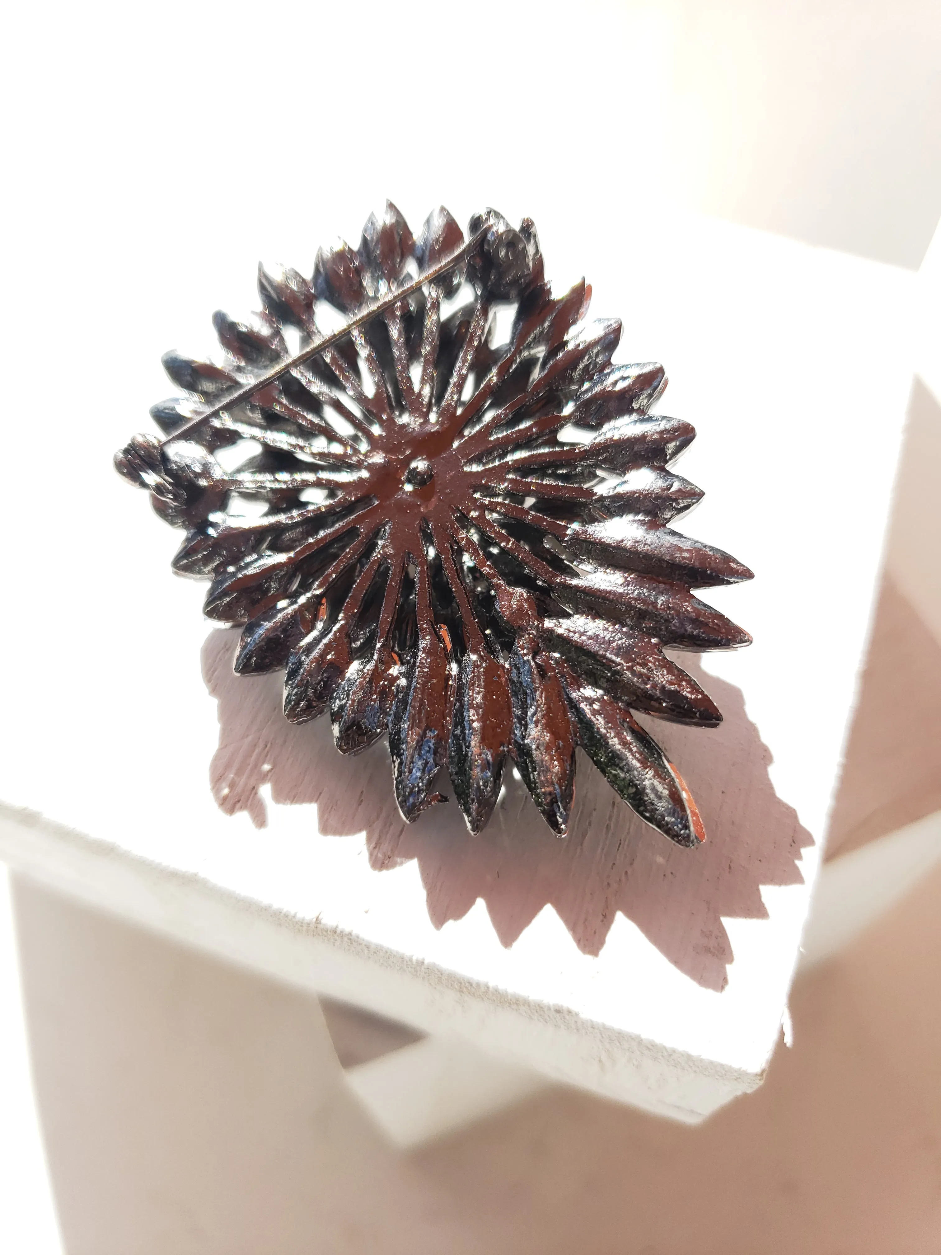 Crystal Pear Blaze Brooch - 3 Colors