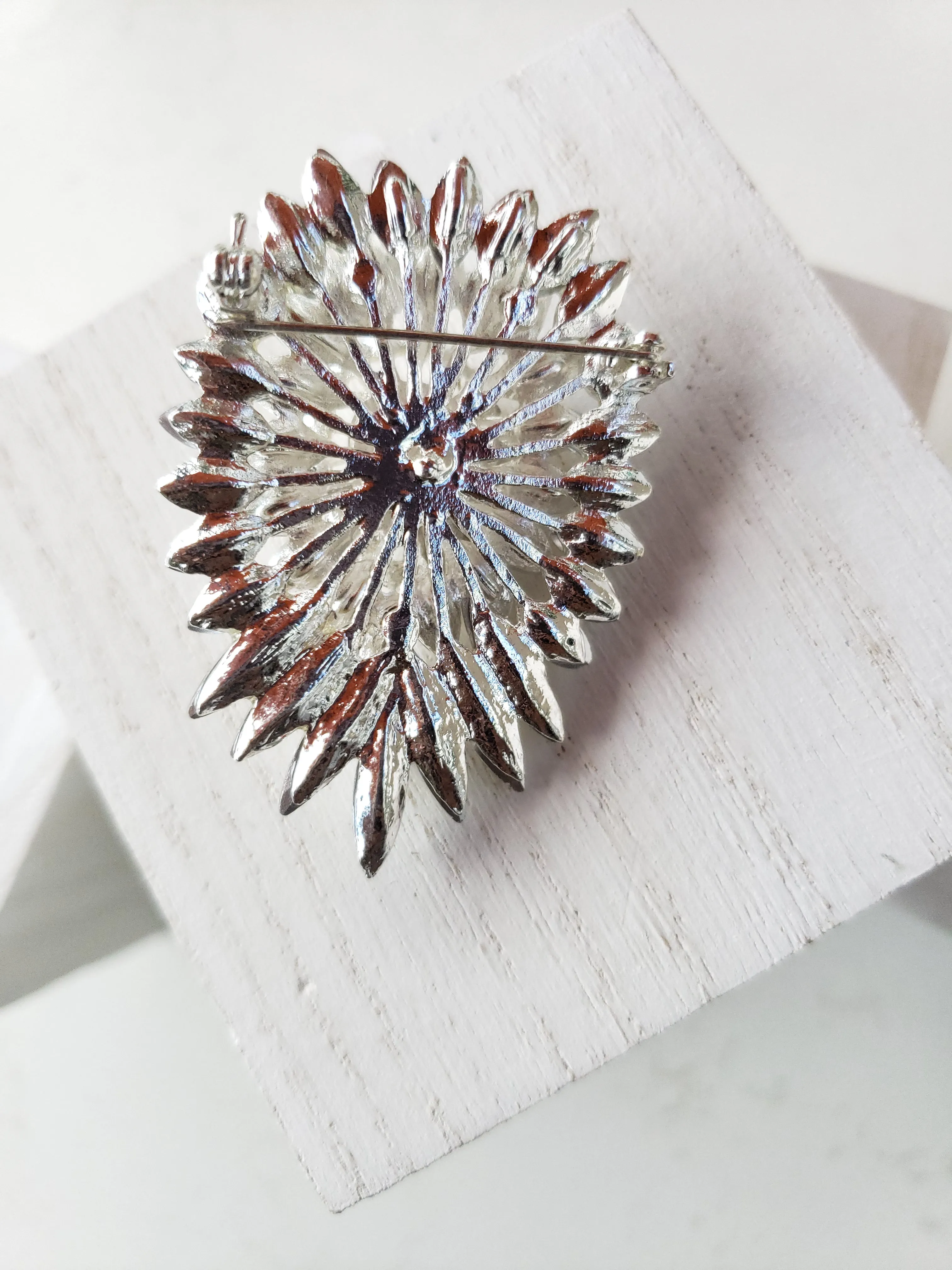 Crystal Pear Blaze Brooch - 3 Colors