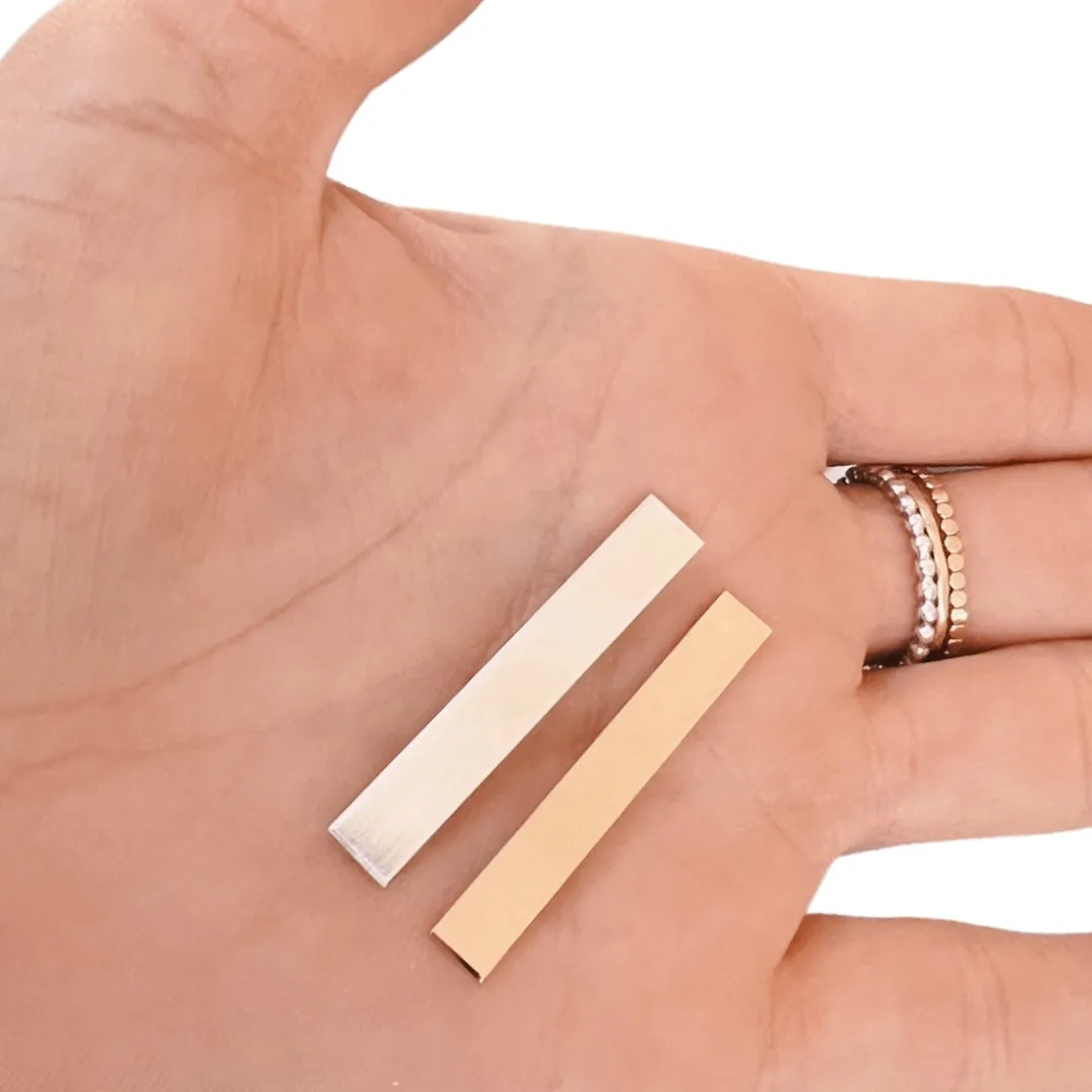 CUSTOM Bar Necklace, Sterling, Gold fill