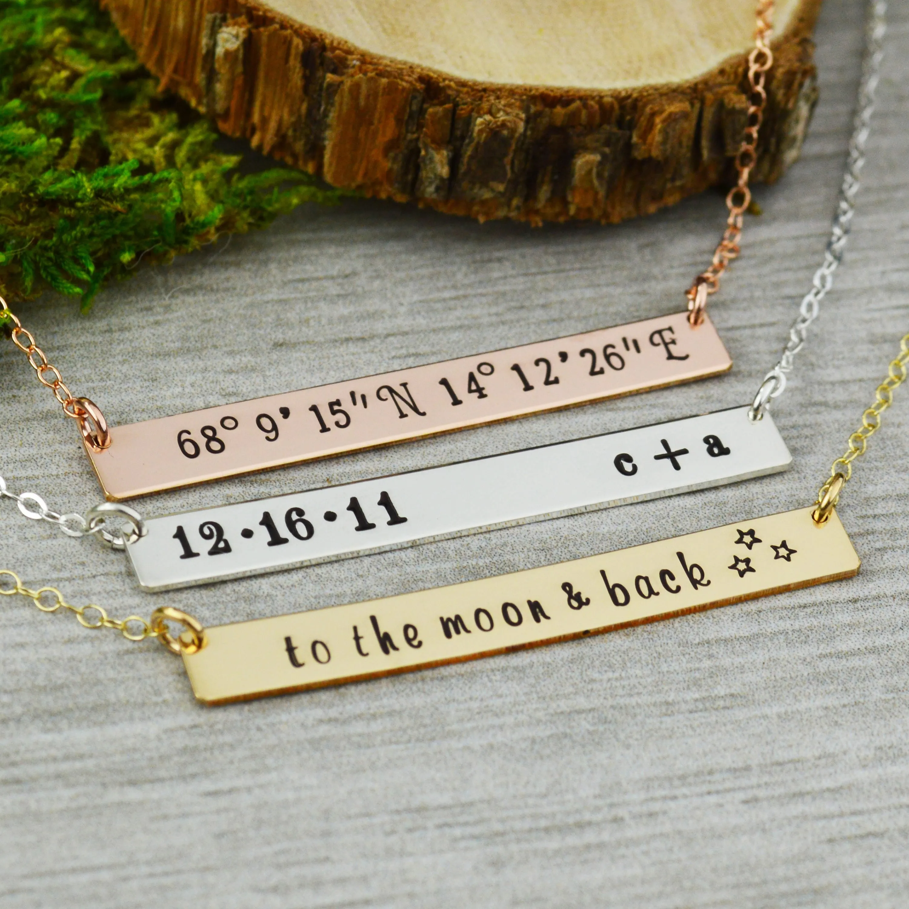 Custom Skinny Bar Necklace