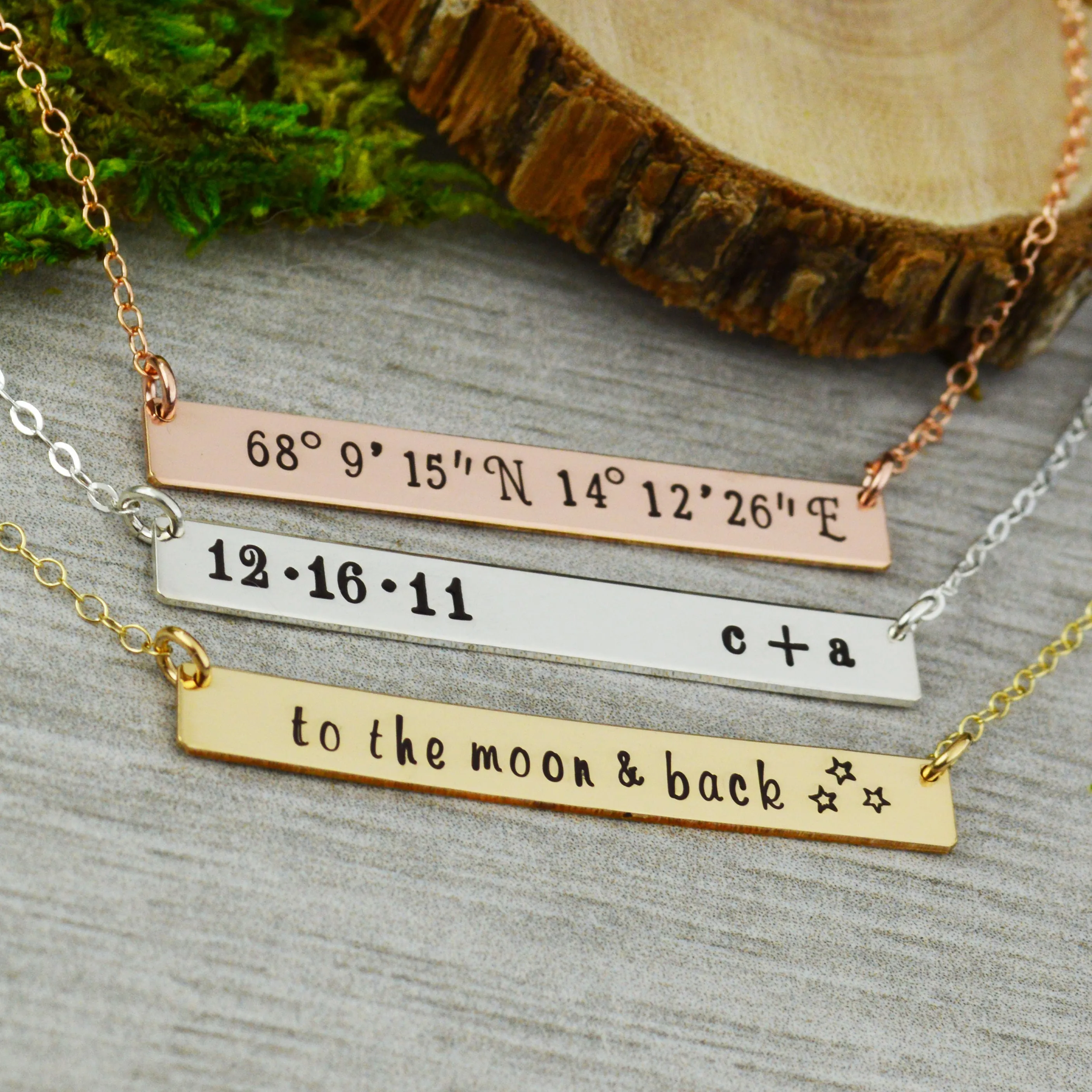 Custom Skinny Bar Necklace